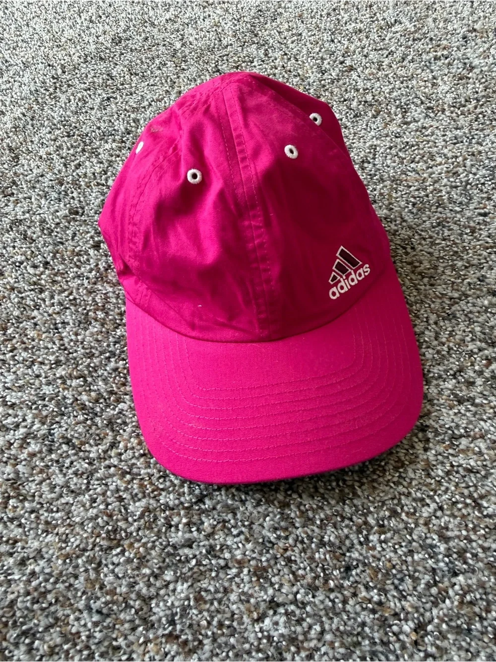 Adidas Climalite Hot Pink Baseball Cap White Logo Adjustable Sport Golf Hat